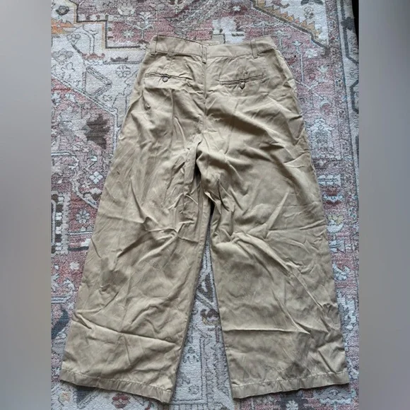 Madewell Harlow Wide-Leg Pant in Khaki - Picture 3 of 3